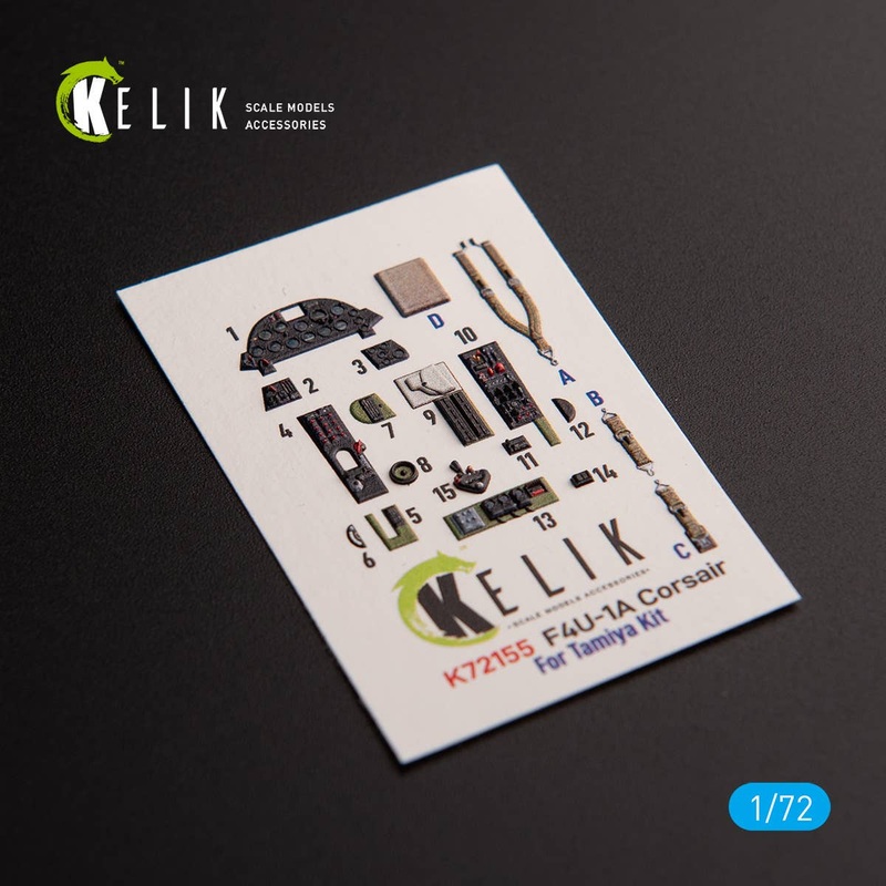 1/72 F4U-1A Corsair - interior 3D decals for Tamiya kit