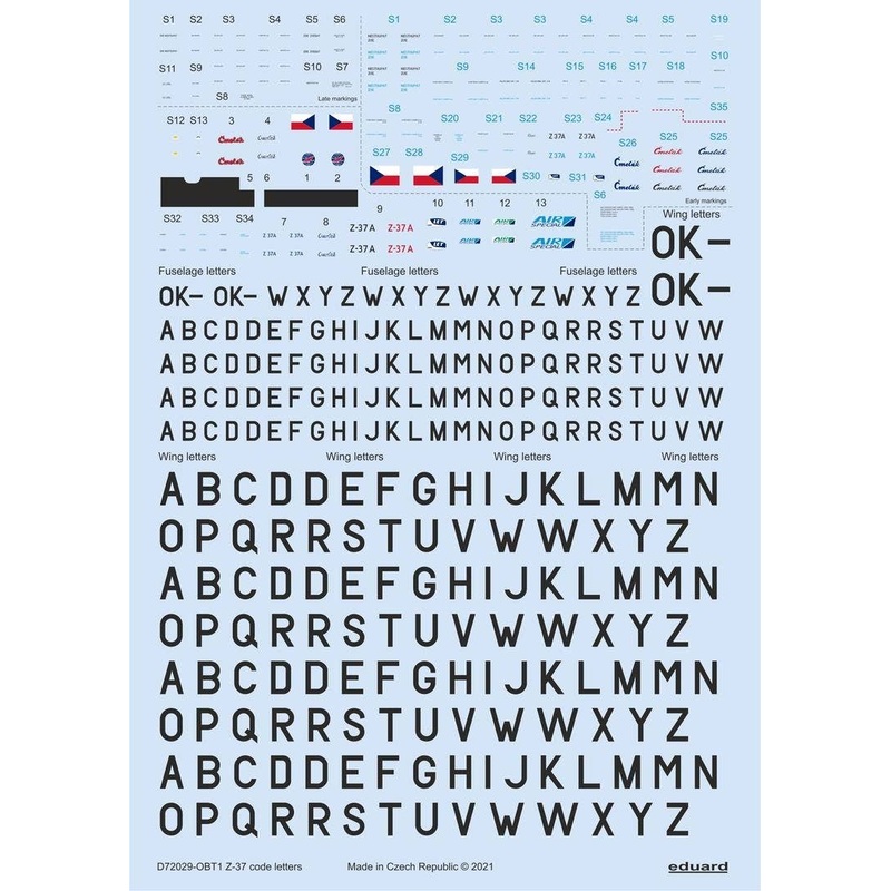 1/72 Z-37 Stencils, Code Letters & Labels (for Eduard)