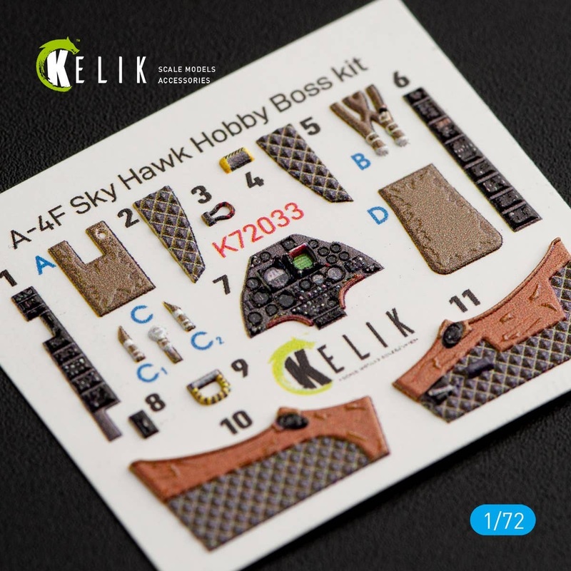 1/72 A-4F Skyhawk Interior 3D Decals for HobbyBoss Kit