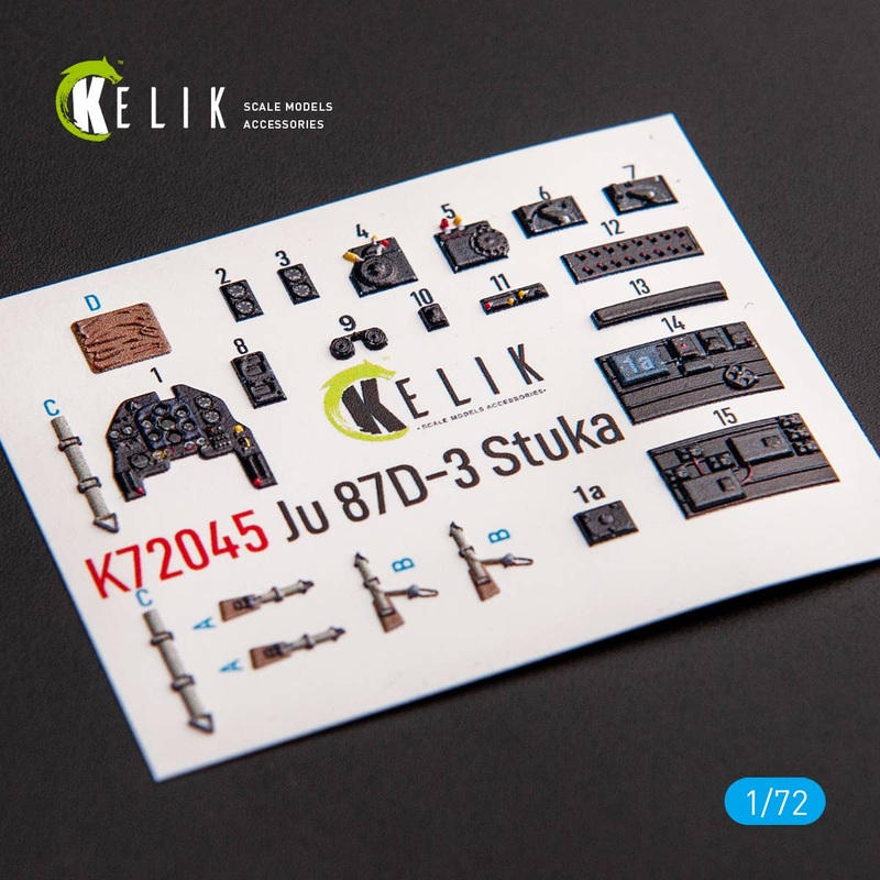 1/72 Junkers Ju 87D-3 Stuka - Interior 3D Decal for Special Hobby kit