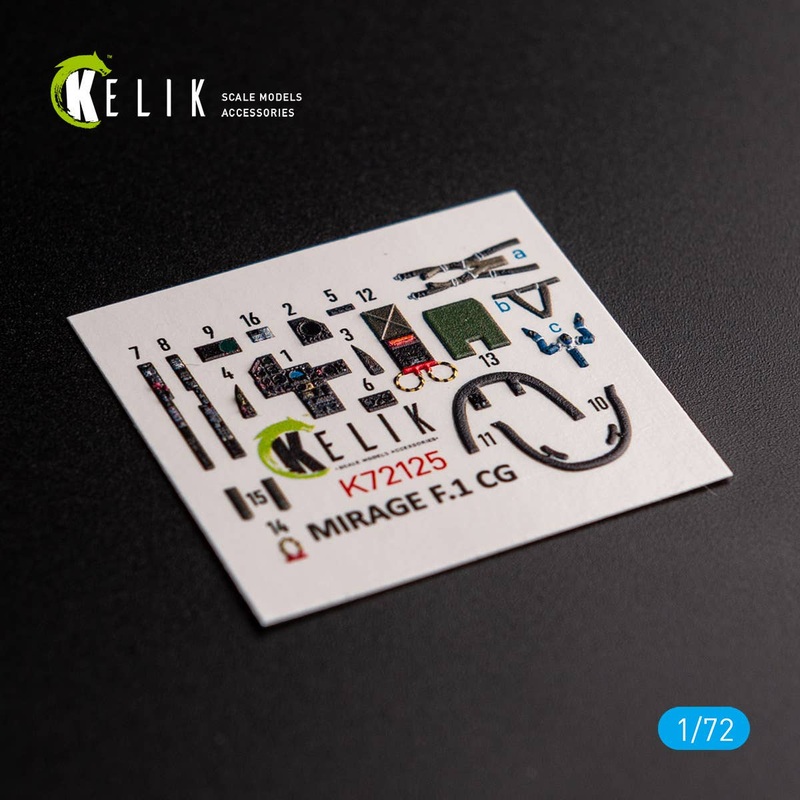 1/72 MIRAGE F.1 CG - interior  3D decals for SpecialHobby  kit