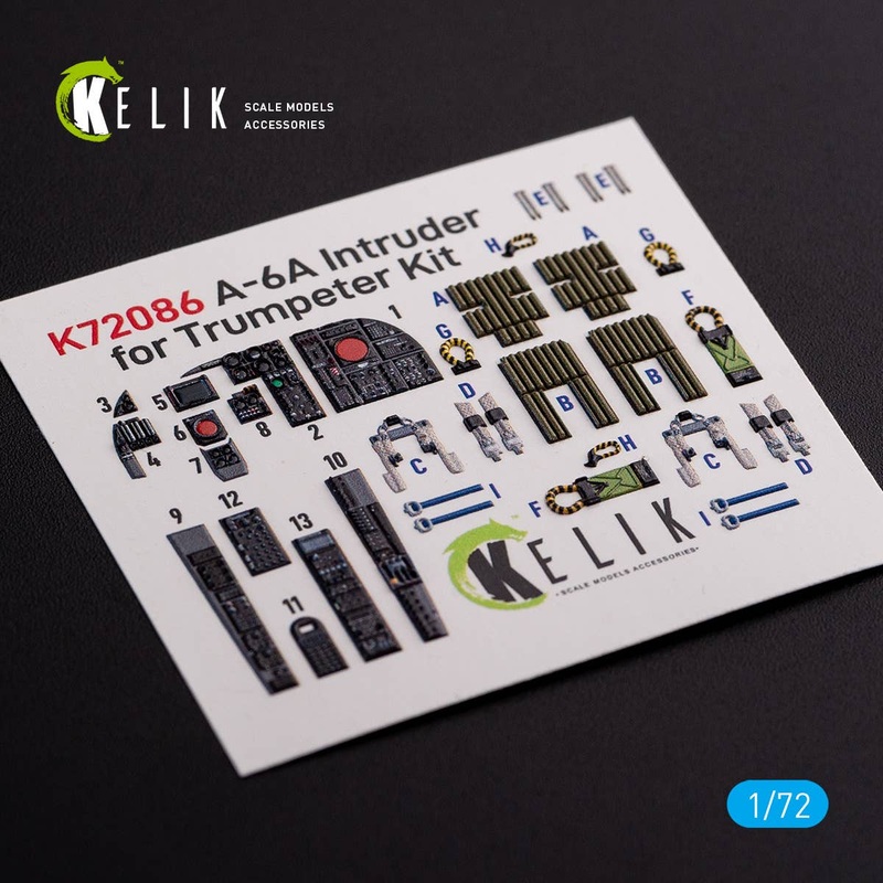 1/72 A-6A Intruder interior 3D decals for Trumpeter Kit