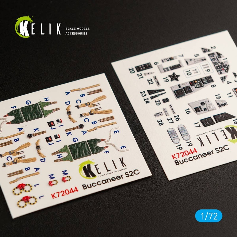 1/72 Blackburn Buccaneer S.2C interior 3D decals for Airfix kit