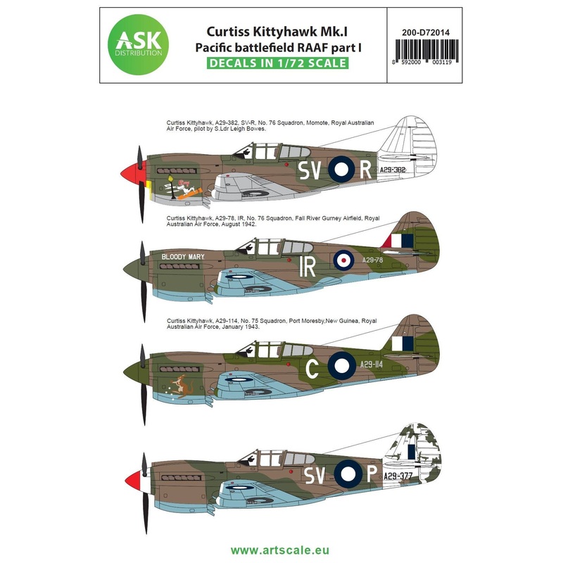 1/72 Curtiss Kittyhawk MK.I Pacific battlefield RAAF 1942-1944 part I