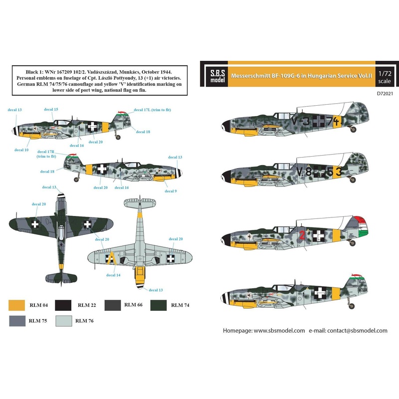 1/72 Messerschmitt Bf-109G-6 in Hungarian Service Vol. II