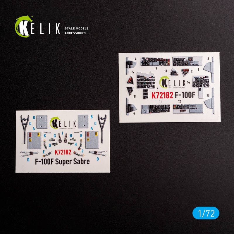 1/72 F-100F - interior 3D decals for Trumpeter kit (for. Trumpeter)