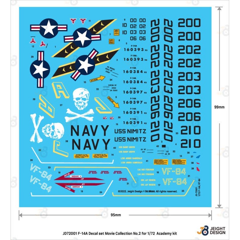 1/72 F-14A Decal Set Movie Collection No.2