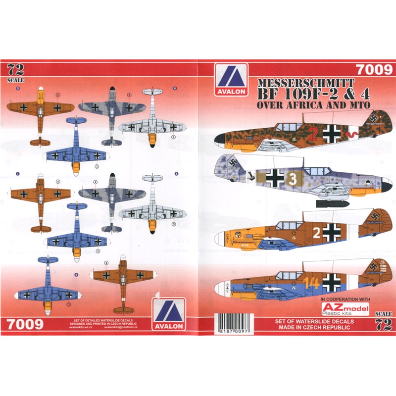 1/72 Messerschmitt Bf 109F-2 & F-4 "Over Africa and MTO"