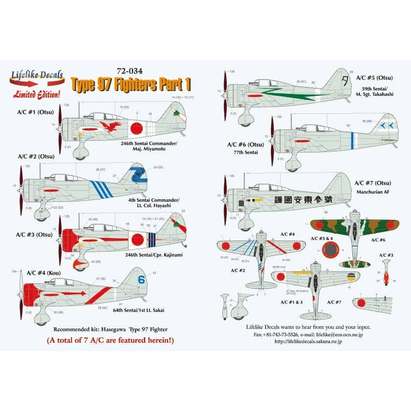 1/72 Type 97 Fighters Pt.1 (for Hasegawa)