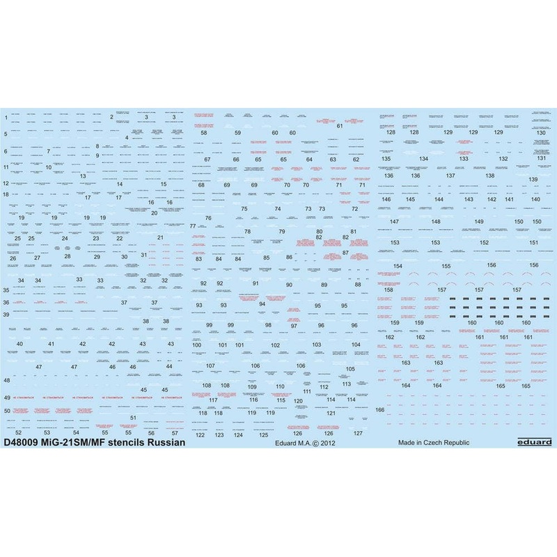 1/48 MiG-21 Stencils Russian