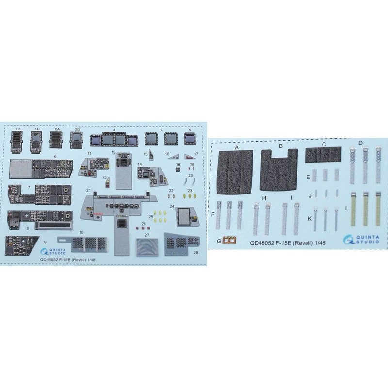 1/48 F-15E 3D-Printed & Coloured Interior on Decal Paper (for Revell kit)