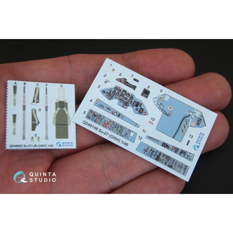 1/48 Su-27 Flanker Interior 3D Decal (For GWH Kit)
