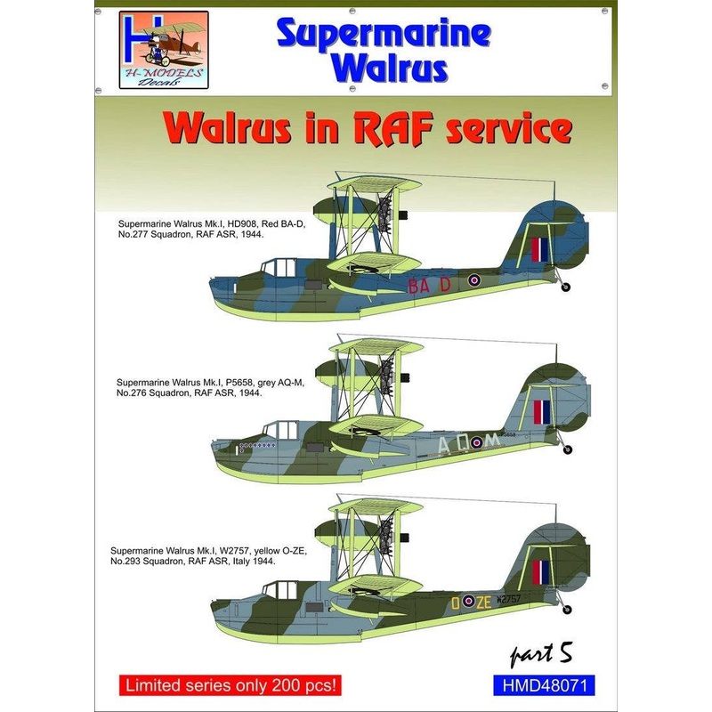 1/48 Supermarine Walrus Mk.I Part 5 RAF Service