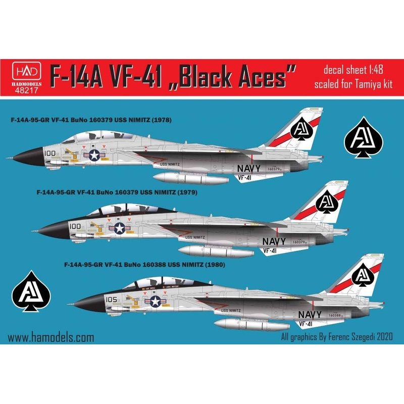 1/48 F-14A Black Aces/ USS Nimitz