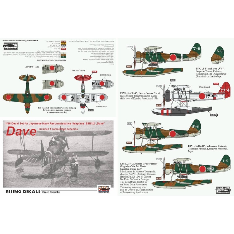 Dave Japanese Navy Reconnaissance Seaplane E8N1/2 Decal