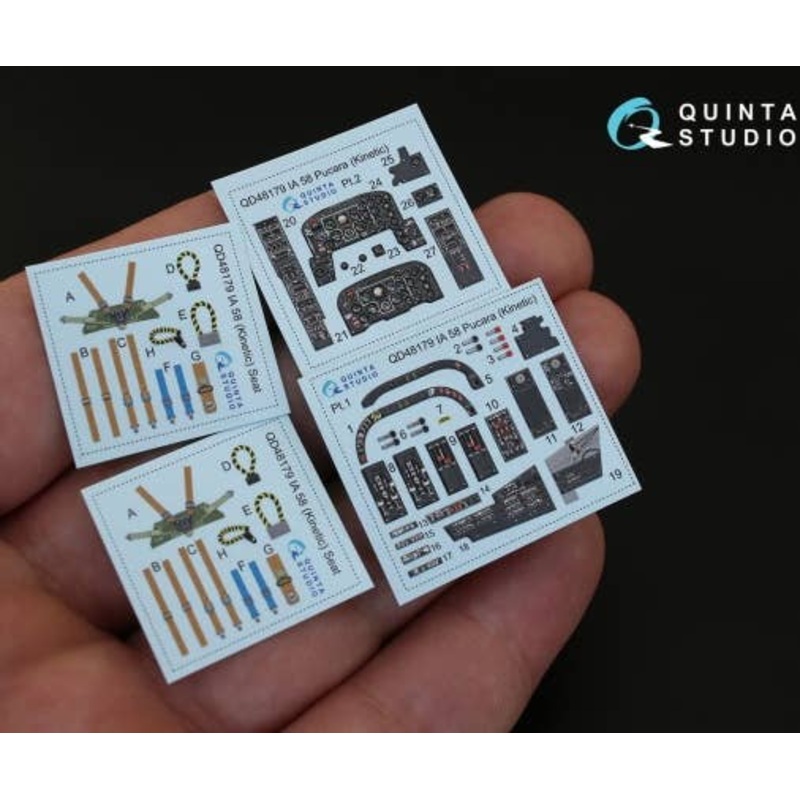 1/48 1:48 IA 58 Pucara Interior 3D Decal (For Kinetic Kit)