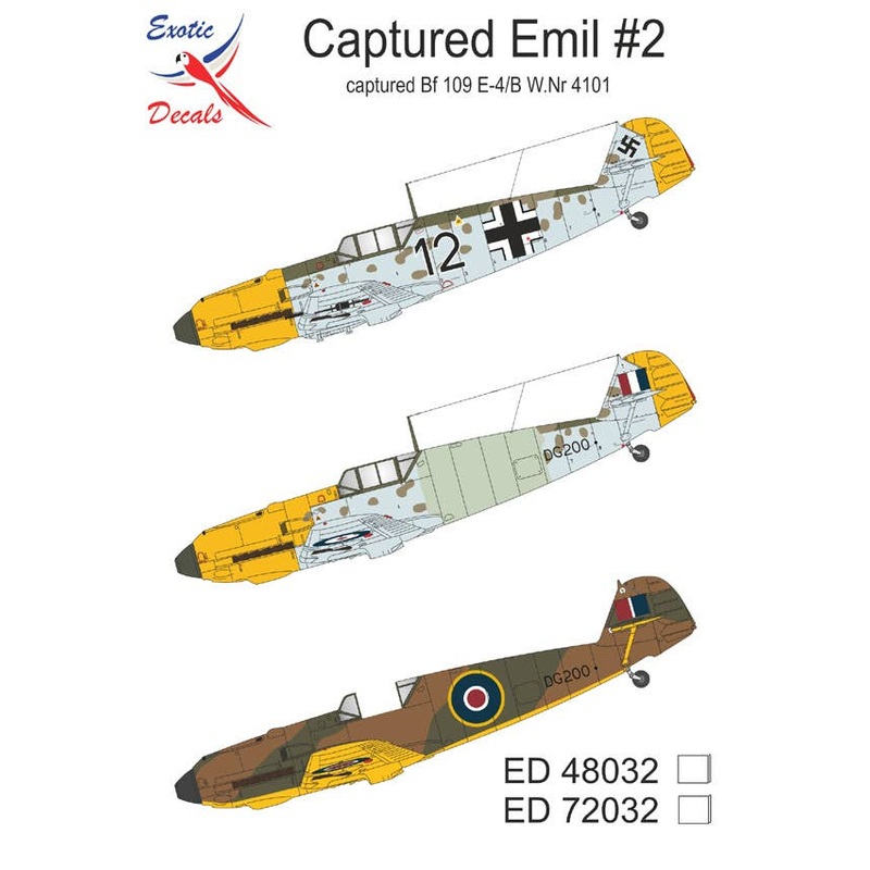1/48 Captured Emil #2 - captured Bf 109 E-4/B W.Nr 4101