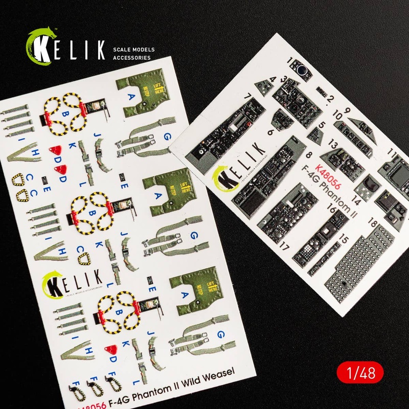 1/48 F-4G interior 3D decals for Meng kit