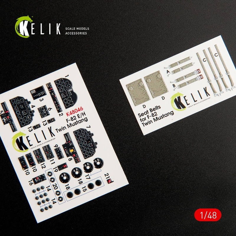 1/48 F-82 E/H Twin Mustang Interior 3D Decal for Modelsvit