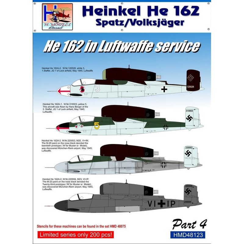1/48 He 162 in Luftwaffe Service. Pt.4