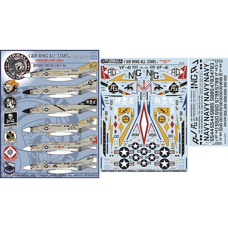 1/48 US Navy F-4J Air Wing All Stars Phantoms Part.3 Decal