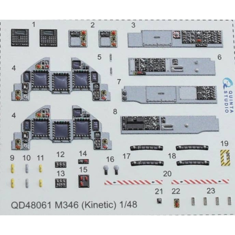 1/48 M346 Master 3D-Printed & Coloured Interior On Decal Paper (for Kinetic kit)