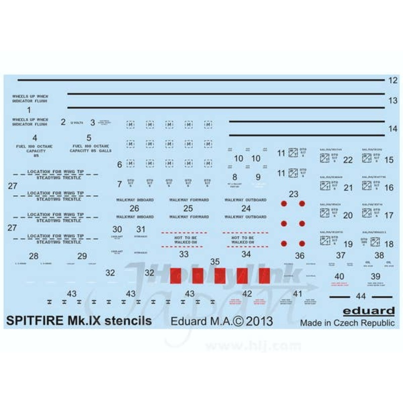 1/48 Spitfire Stencils