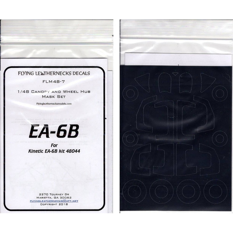 1/48 EA-6B Canopy & Wheel Hub Mask Set (for Kinetic)