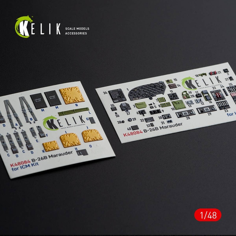 1/48 B-26B Marauder interior 3D decals for ICM kit