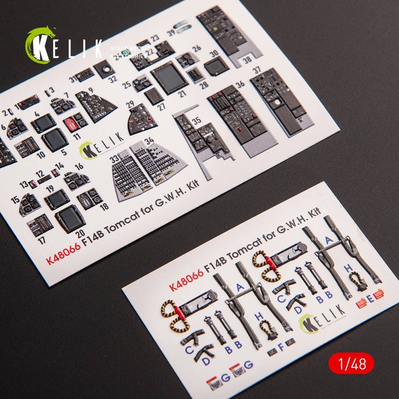 1/48 F-14B Tomcat interior 3D decals for GWH kit