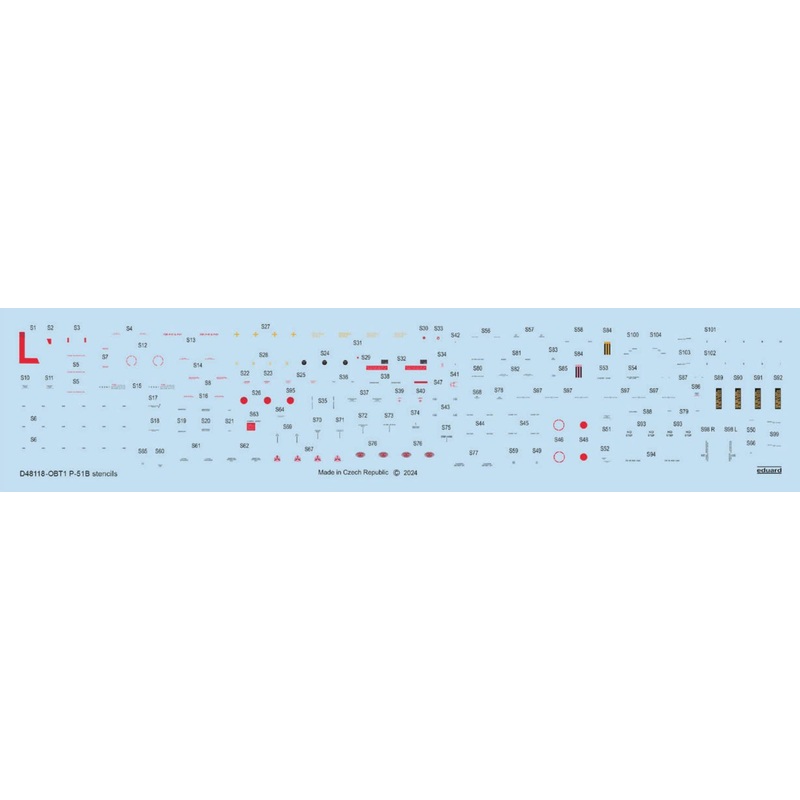 1/48 P-51B stencils