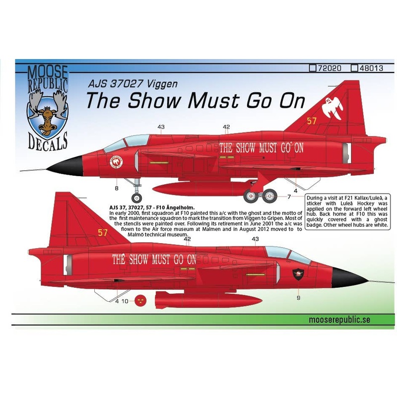 1/48 AJS 37027 Viggen The Show Must Go On