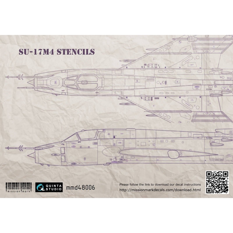 1/48 Decal Su-17M4 stencil