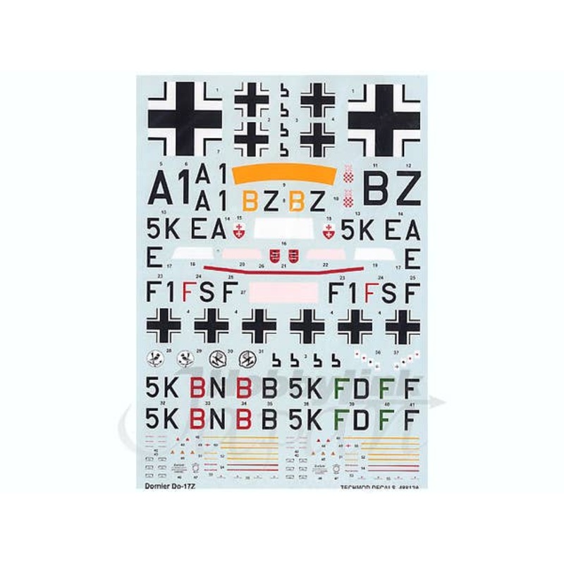 1/48 Dornier Do-17Z Decals w/Canopy Mask