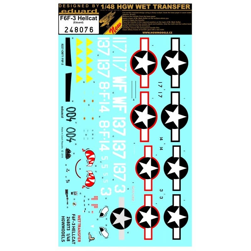 1/48 F6F-3 Hellcat Markings