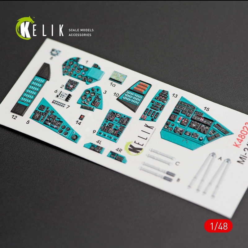 1/48 MI-24V interior 3D decals for Zvezda kit