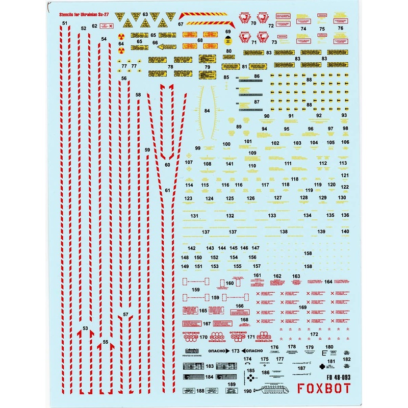 1/48 Ukrainian Su-27 and Su-27UB with geometric camouflage and Stencils