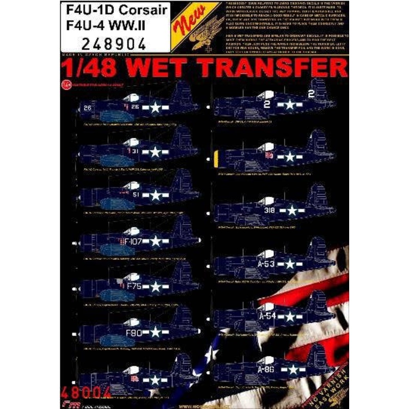 1/48 F4U-1D/-4 Corsairs WW.II Markings