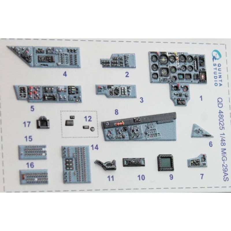 1/48 Mig-29As (Slovak Air force) Interior 3D Decal (for Great Wall)