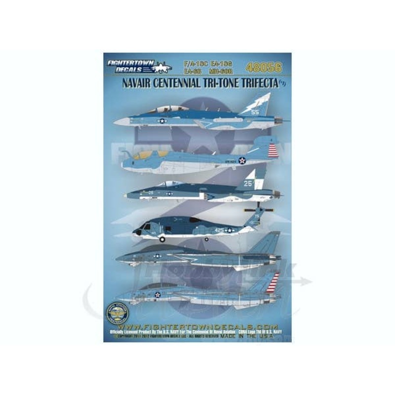 1/48 NAVAIR Centennial Tri-Tone Trifecta (+1) F/A-18C EA-18G EA-6B MH-60R F-14A/D