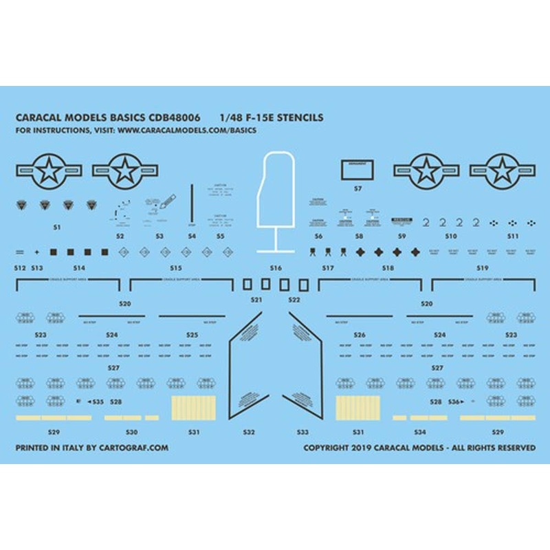 1/48 USAF F-15E Stencils & National Insignia