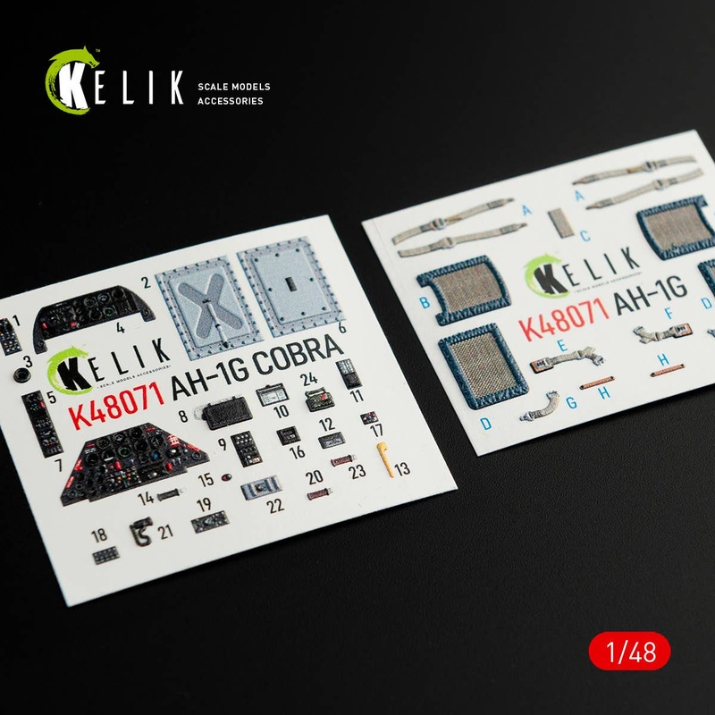 1/48 AH-1G interior 3D decals for ICM/SpecialHobby kit