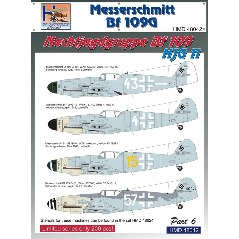 1/48 Bf 109G NJGr Bf 109, Pt.6