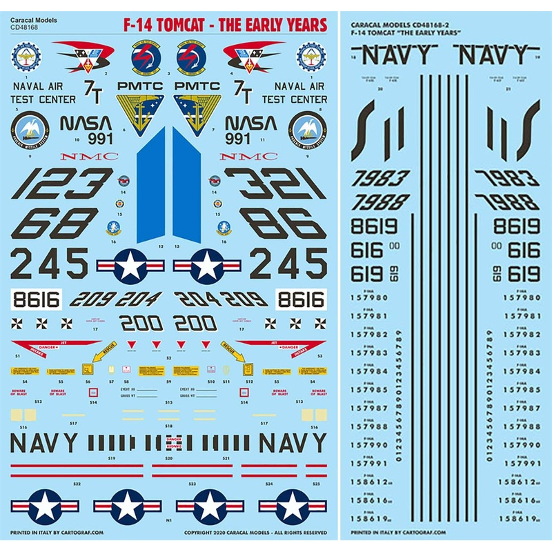 1/48 F-14 Tomcat - The Early Years Decal