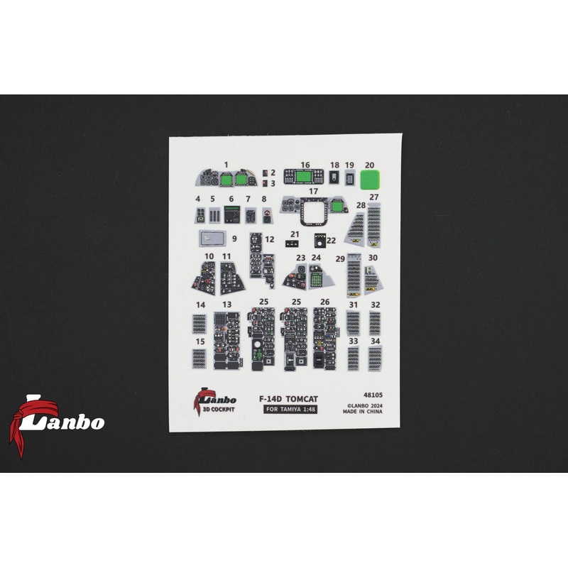 1/48 F-14D 3D interior decal