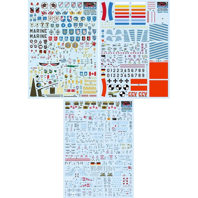 1/48 German Air Force (T)F-104G Starfighter Wing Markings, Zappings & Stencilling