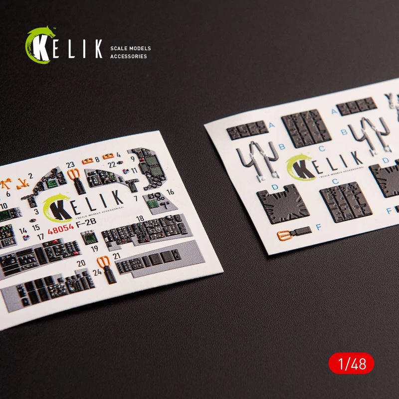 1/48 JASDF F-2B interior 3D decals for Hasegawa kit