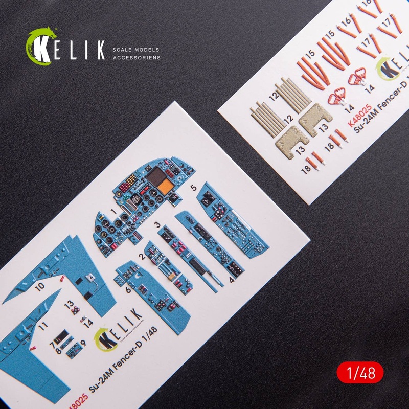 1/48 SU-24M interior 3D decals for Trumpeter kit