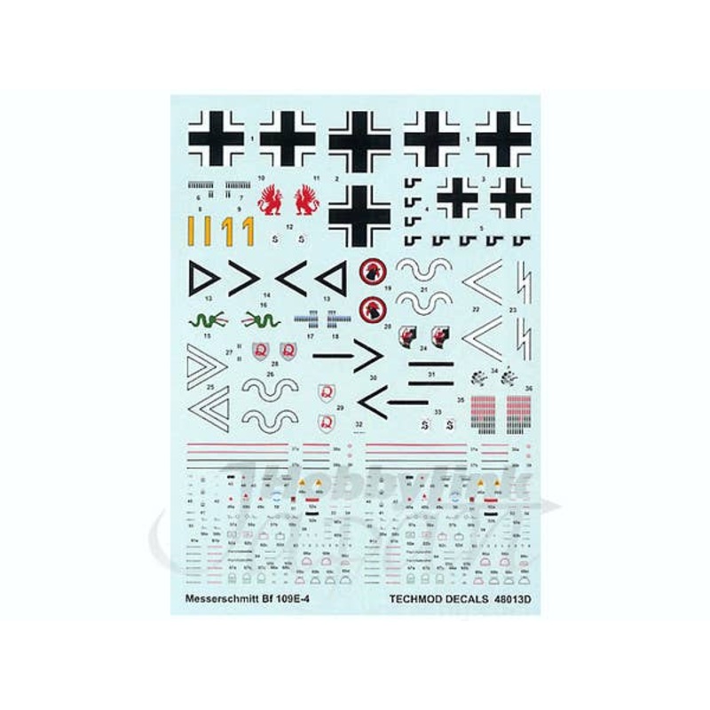 1/48 Messerschmitt Bf109E3 Decals