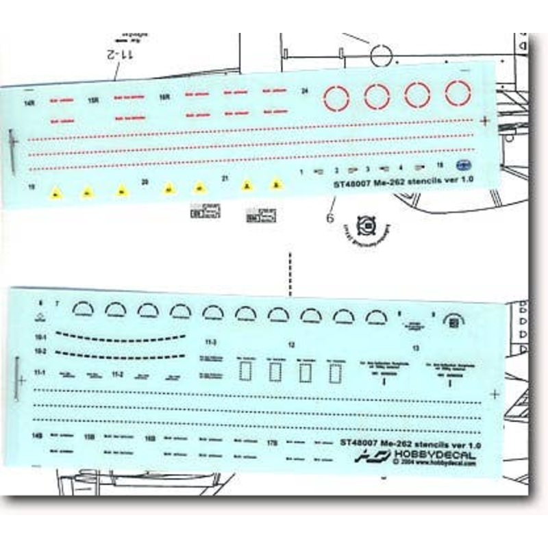 1/48 Me262 Stencils ver 1.0